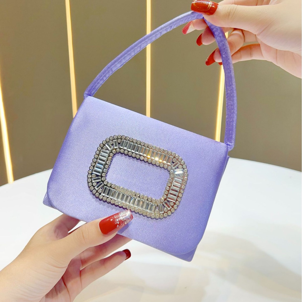 Luxury Mini Square Handbag Wom - Tassel Fringe Trim review and price