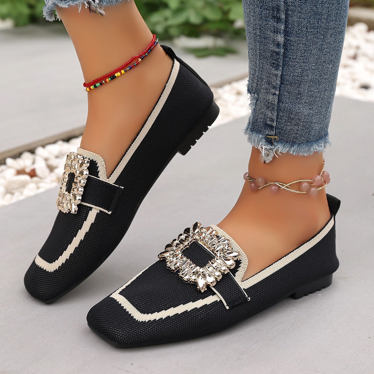 Spring Women's Flat Shoes New  - Crystal Mesh Fabric review and price