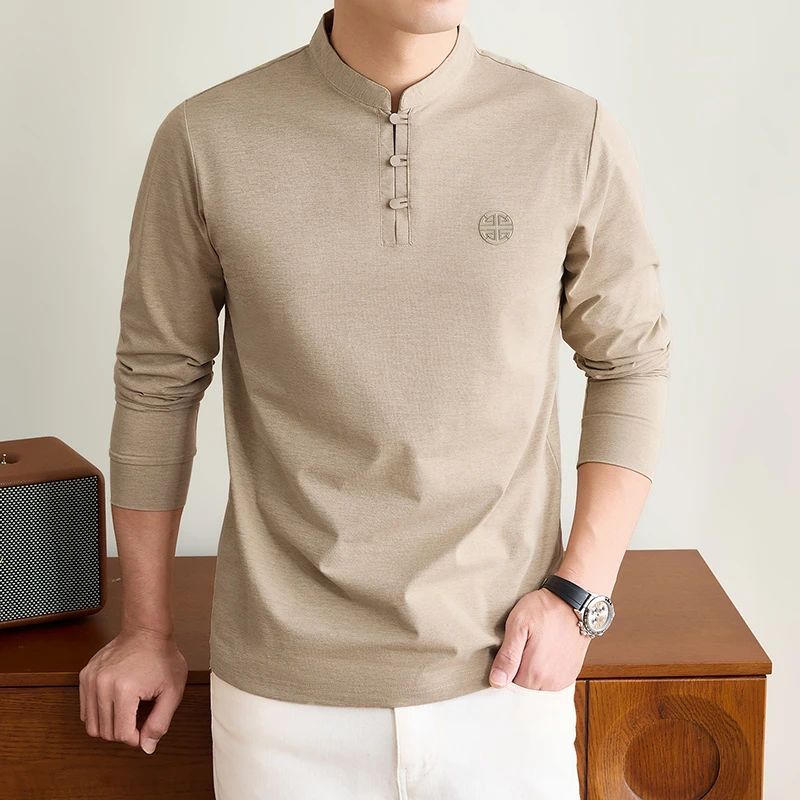 Mens Mandarin Collar Long Slee - Embellish Knit review and price